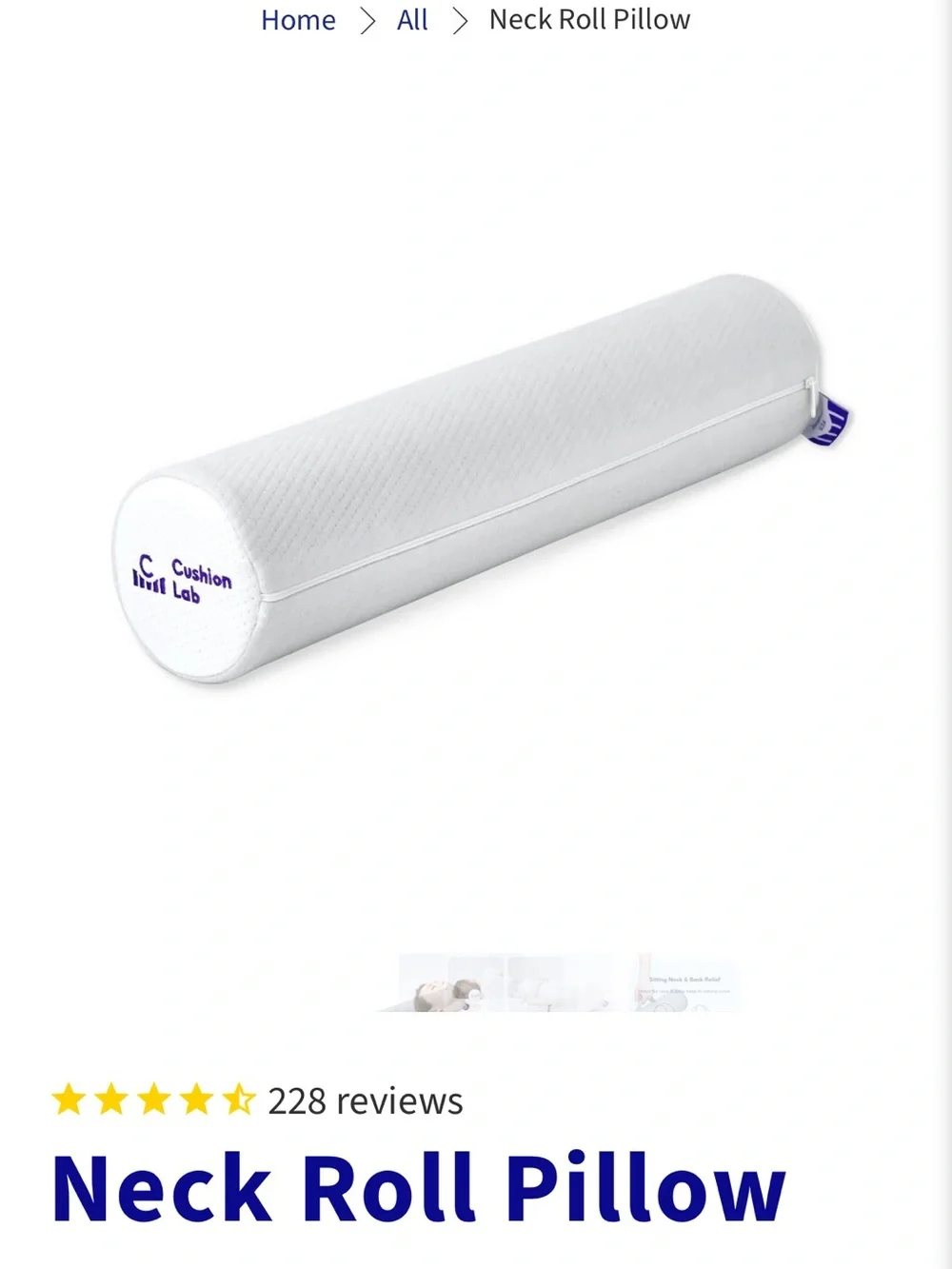 The Cushion Lab Neck Roll Pillow
